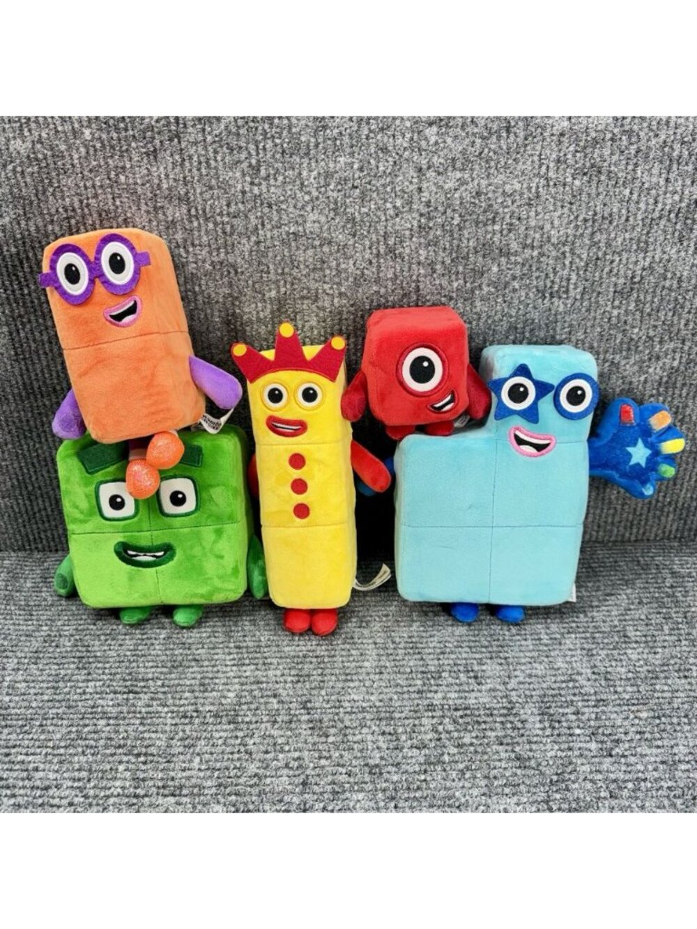 Hand2mind Number Blocks Number 1, 2, 3, 4, 5 Learning Toy Plush Stuffed Set Lot